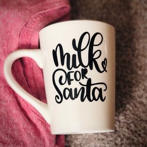Porcelain “Milk for Santa” Mugs